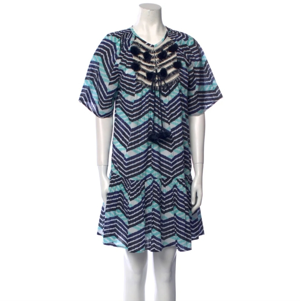 Figue Dress, Blue White Xs